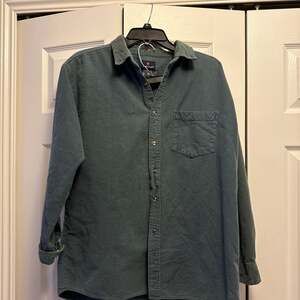 Vintage Puritan Men's XL  Green Micro-Corduroy